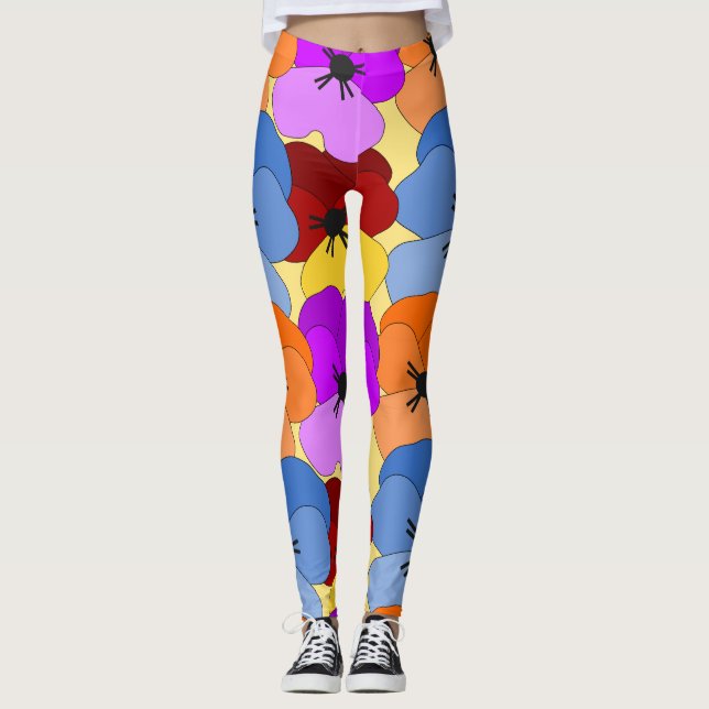 Leggings Pansy Collage (Anverso)