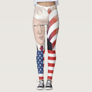 LEGGINGS PANTALLAS DE YOGA PATRIÓTICO TRUMP