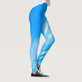 Leggings PANTALLOS DE YOGA Blue Sky - Piernas de nubes blan