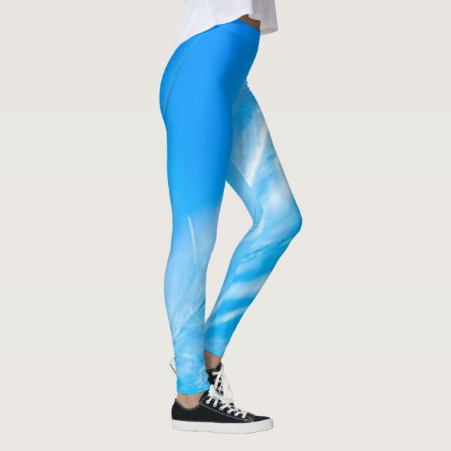 Leggings PANTALLOS DE YOGA Blue Sky - Piernas de nubes blan (Derecha)