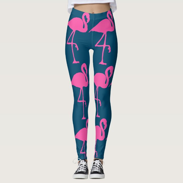 LEGGINGS PANTALLOS DE YOGA DE FLAMINGO ROSA (Anverso)
