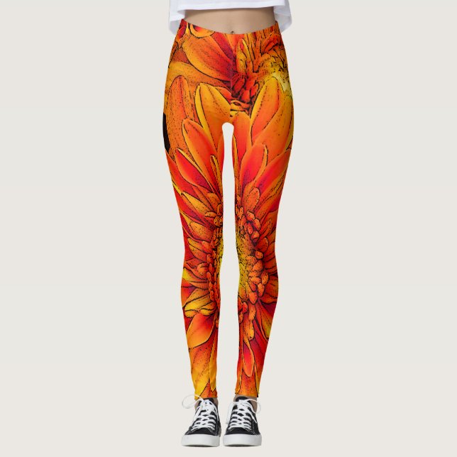 Leggings Pantalones/polainas de la yoga de la explosión del (Anverso)