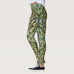 Leggings Pañuelas de la espalda del pavo real