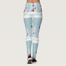 Leggings Papá Noel divertido colgado boca abajo