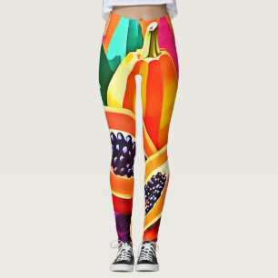 Leggings Papaya en Rodajas Pop Art