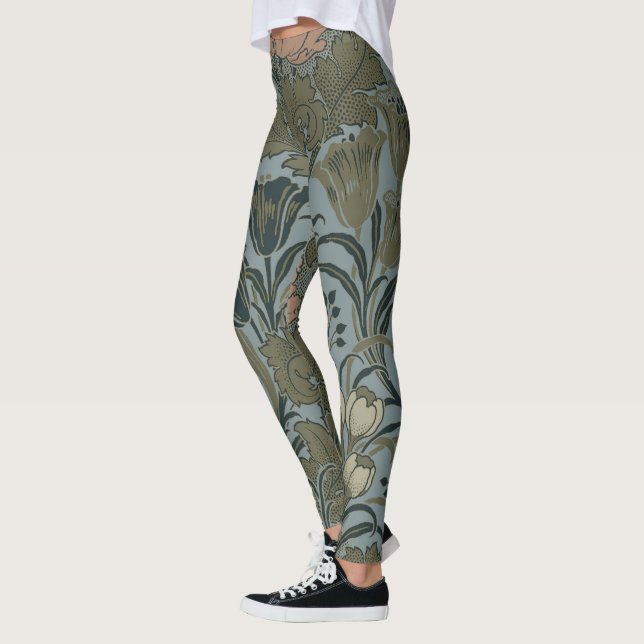 Leggings Papel de fondo floral antiguo Morris Garden (Izquierda)