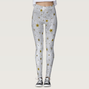 Leggings Papel de plata abstracto con las estrellas