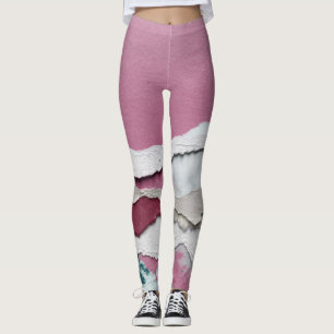 Leggings papel desgarrado, asimétrico