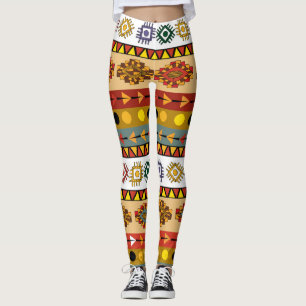 Leggings Papel mural tribal, diseño artístico étnico.