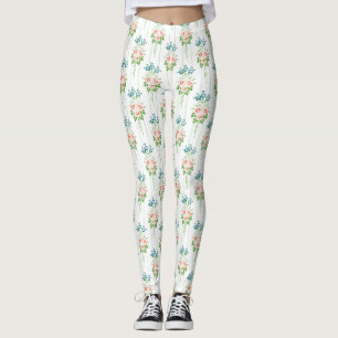 Leggings Papel pintado barroco Ramo de flores