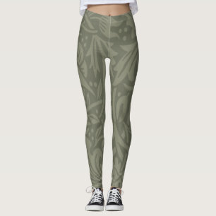 Leggings Papel pintado floral de narciso William Morris