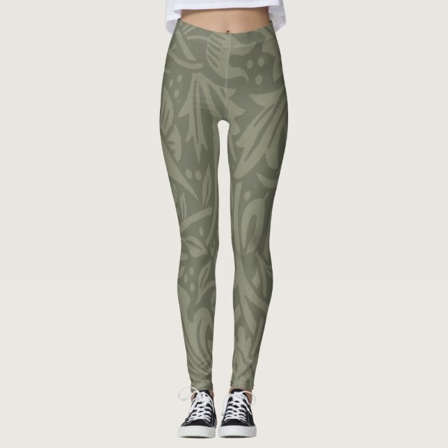 Leggings Papel pintado floral de narciso William Morris (Anverso)