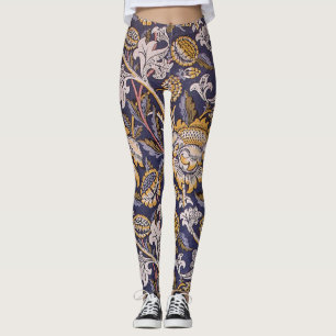 Leggings Papel pintado floral de William Morris Wey Arts Cr