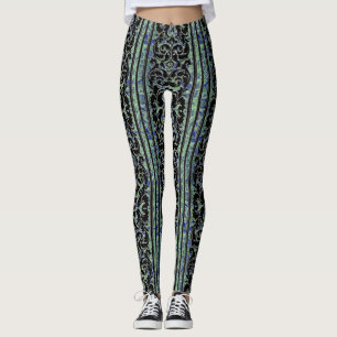 Leggings Papel tapiz de época de la década de 1960 1c