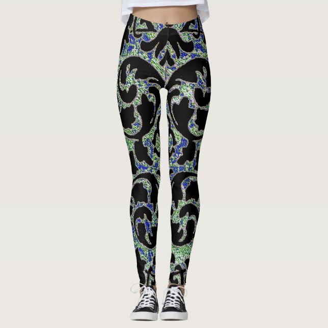 Leggings Papel tapiz de época de los años 60 (Anverso)