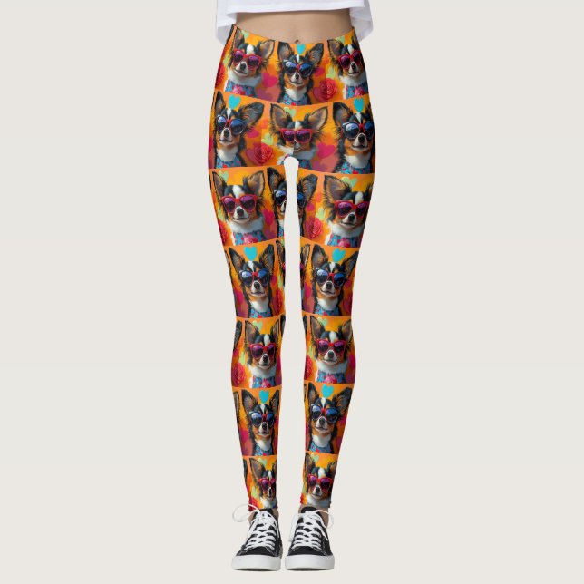 Leggings Papillon con El día de San Valentín de Rosas del c (Anverso)