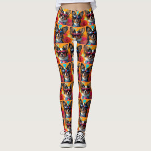 Leggings Papillon con Rosas del Corazón Día de San Valentín