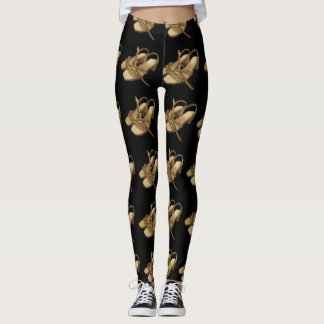 Leggings Par de tacones dorados pixelados
