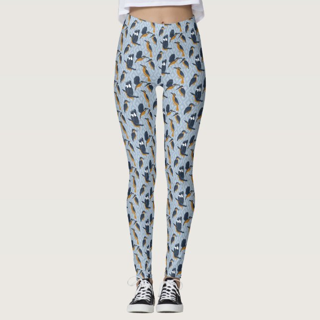Leggings Para los amantes de las aves, simpáticos pescadore (Anverso)