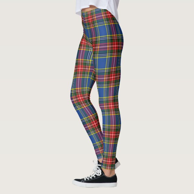 Leggings para mujeres de tartán moderno de Clan Ma (Izquierda)