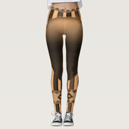 leggings para mujeres negras naranjas
