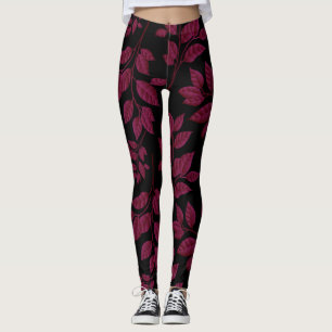 Leggings para mujeres negras/Rosas de talla