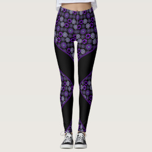 Leggings paraguas púrpura y corazones.7 Piernas
