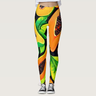 Leggings Paraíso de Papaya Tropical