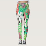 Leggings Paraíso floral II<br><div class="desc">Paraíso floral II de Melissa Wang. Cuenta con hermosas flores tropicales y vegetación en un estilo único con pinceladas de color.| 126271Z</div>