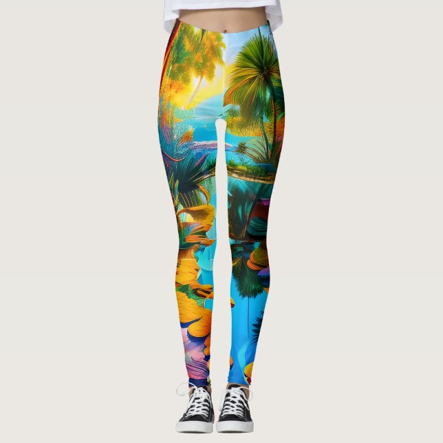 Leggings Paraíso tropical (Anverso)