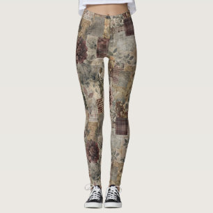 Leggings Parche Botánico Vintage Rústico (1)