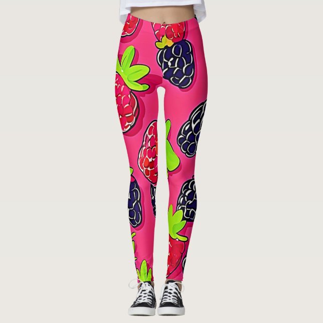 Leggings Parche de Berry: diseño dulce (Anverso)