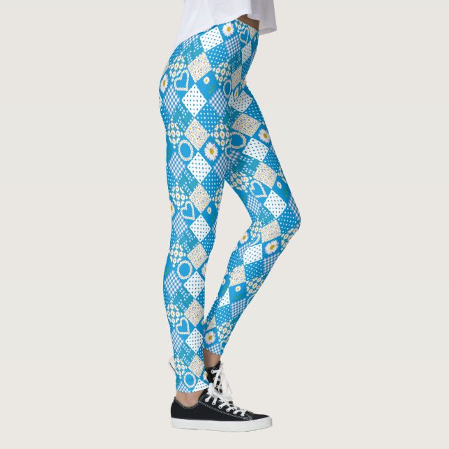 Leggings Parche de Daisy Chain Faux al Personalizar (Derecha)
