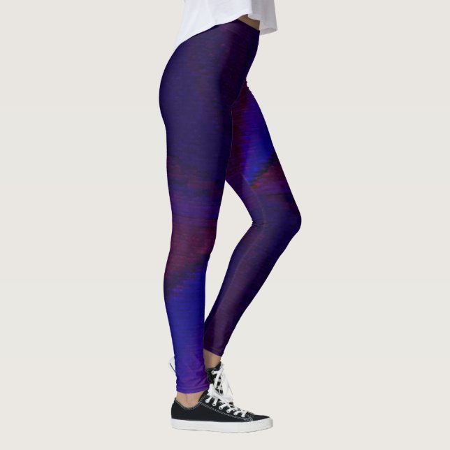 Leggings Parche de degradado circular de azul a púrpura (Derecha)