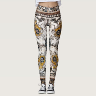 Leggings Parche de la textura de mármol árabe