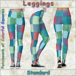LEGGINGS - "Parche de plazas coloridas<br><div class="desc">Imagen de las plazas coloridas que aparecen en estas Leggings al estilo de los mosaicos. Disponible en cinco tamaños para mujeres (XS, S, M, L, XL). Consulte la descripción de "Acerca de este producto" a continuación para obtener información general sobre el tamaño y el producto. La imagen de tipo parchwork...</div>