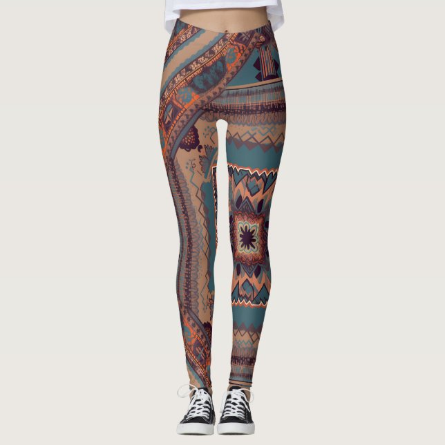 Leggings "Parche de rodilla izquierda" sarong al estilo sur (Anverso)