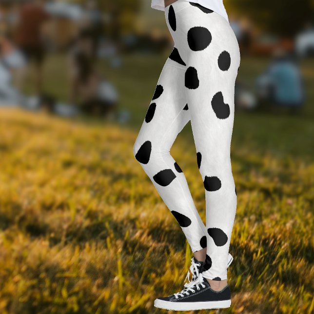 Leggings Parches de vaca - negro sobre blanco Piel de vaca  (Subido por el creador)