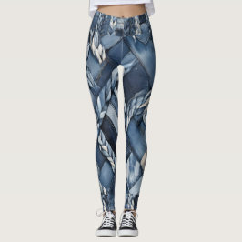 Leggings Parches Y Frenas De Denim Con Problemas Oscuros