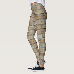 Leggings Pared de ladrillo marrón un diseño novedoso 
