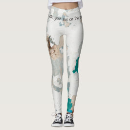 Leggings Pared de ladrillo pintado de estilo loft