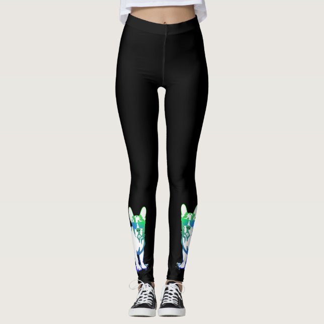 Leggings Pareja de Bulldoges de Francia (Anverso)