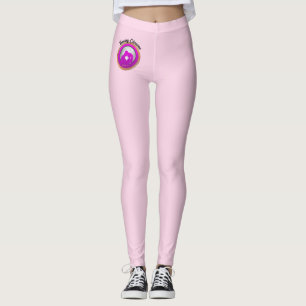 Leggings Pareja joven silueta rosa besándose