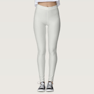 Leggings Pares de color sólido blanco lineal Letras Dulux 