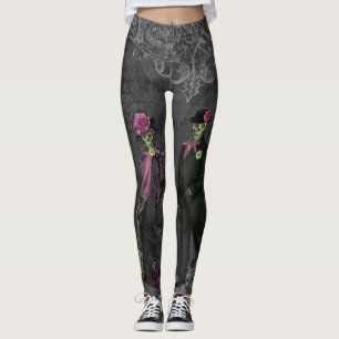 Leggings Pares del esqueleto de Halloween
