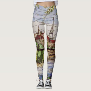 LEGGINGS PARIS FRANCE VINCULACIÓN DE VIDRIO DE MANCHA 2