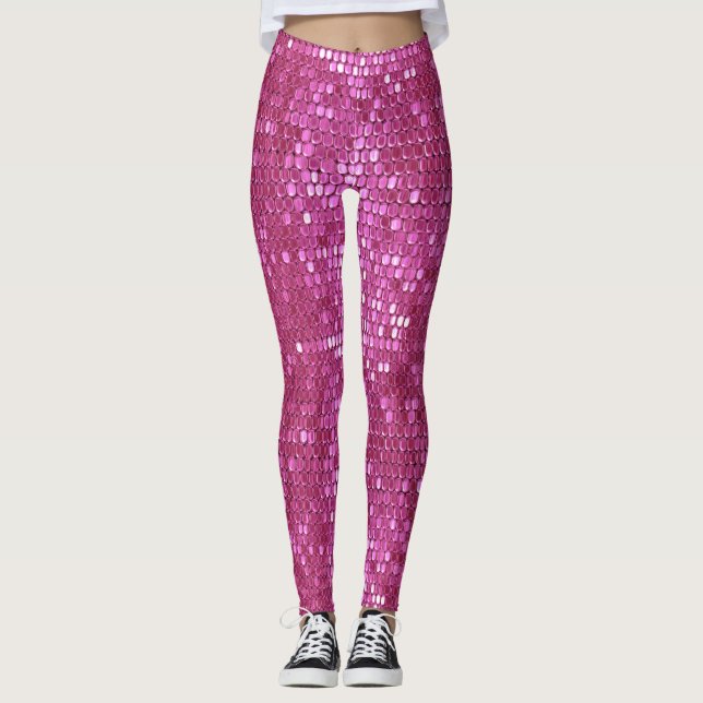 Leggings Parking rosa de las leggantas de abadejo (Anverso)