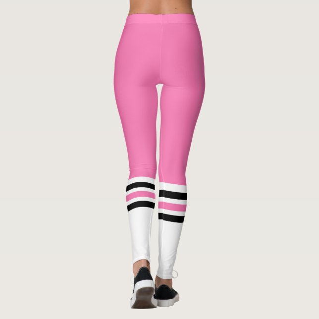 Leggings Paro de tubo de equipo rosa de fitness (Reverso)