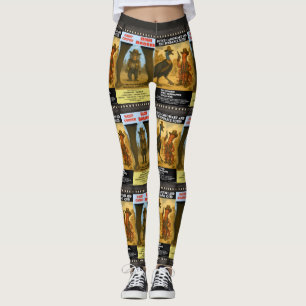 Leggings Parodia de cartel de película de animales occident