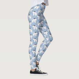 Leggings Parson Jack Russell Terrier Dog Pattern Blue